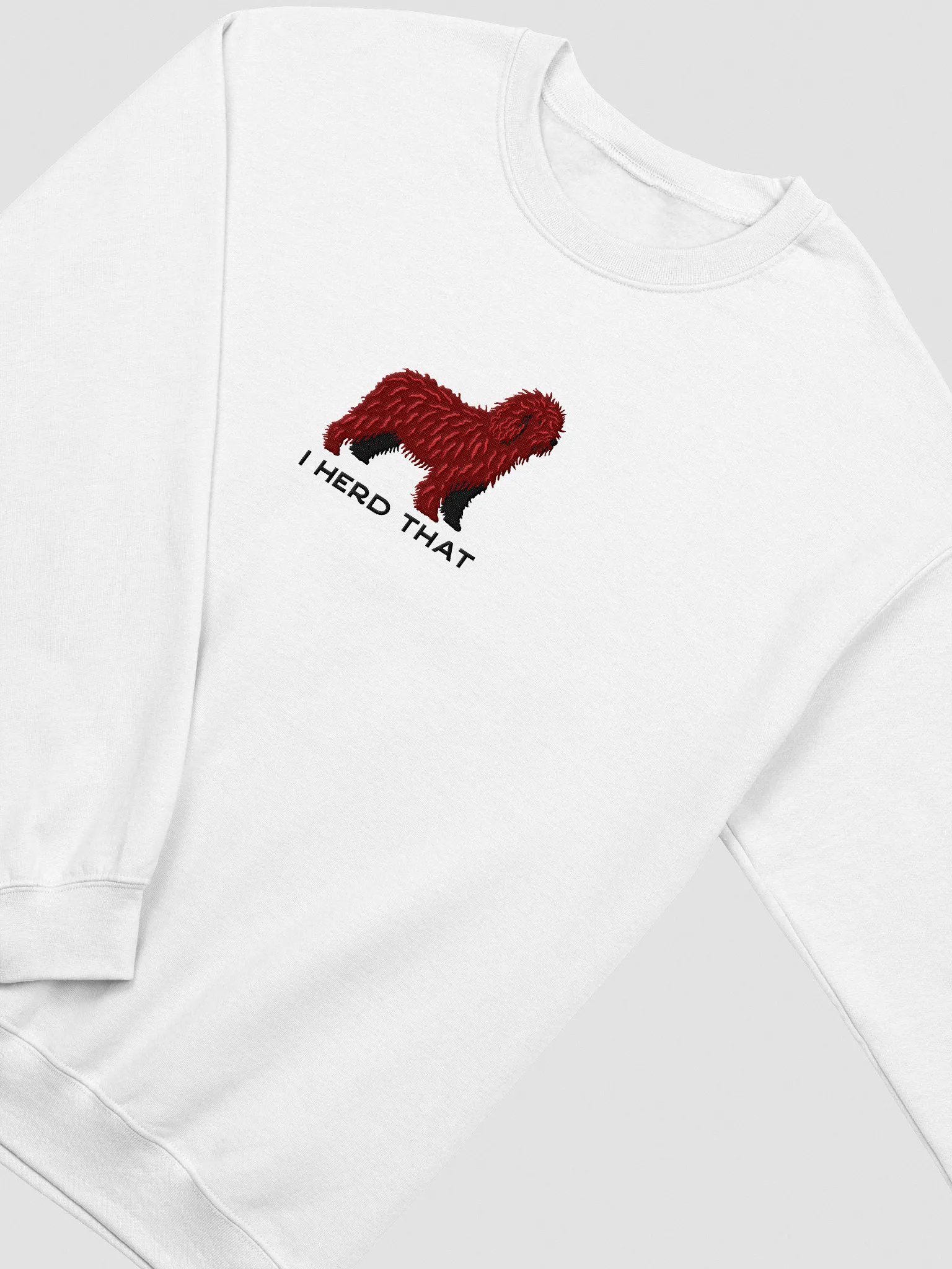 I Herd That Sweatshirt (Embroidered) of a Spanish Water Dog(Chocolate) product image (6)