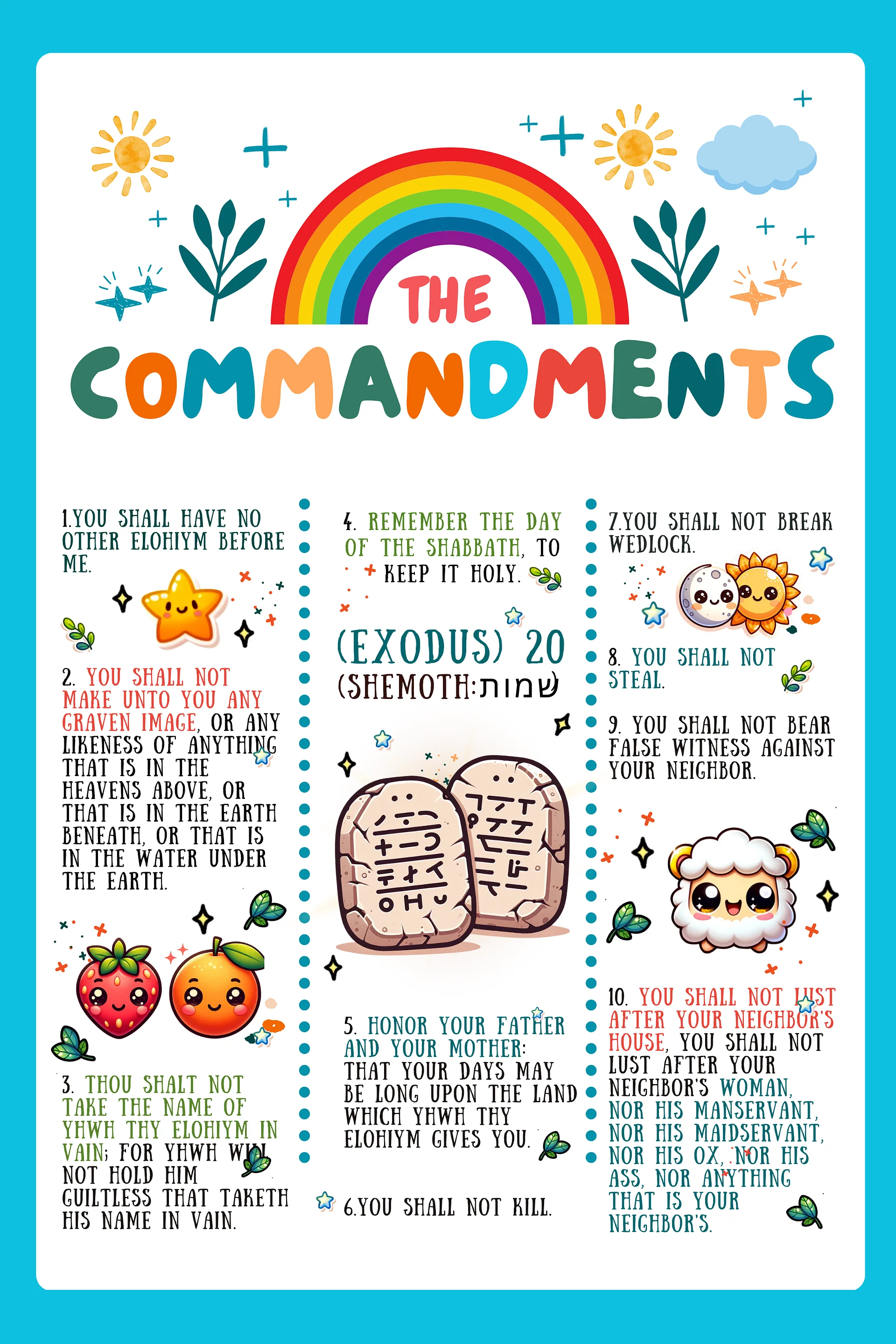 The Commandments – Printable Poster (Digital Download) product image (2)
