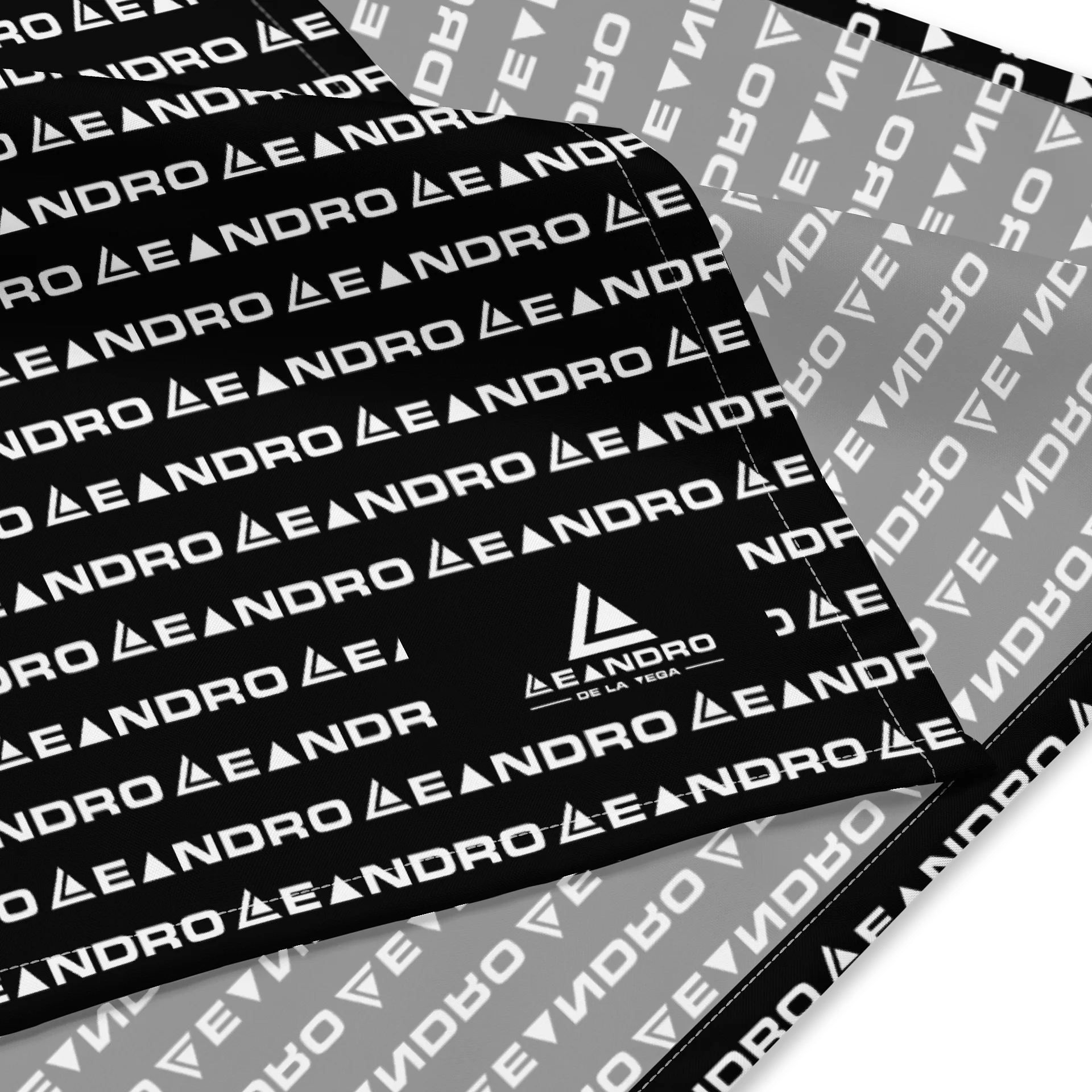 LEANDRO DE LA VEGA BANDANA BLACK LOGO product image (2)