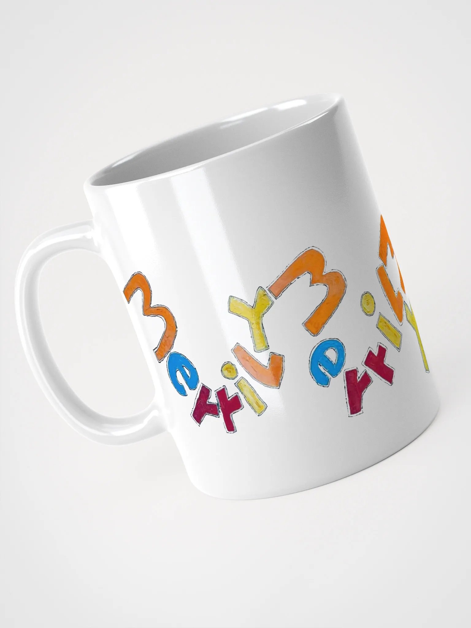Merrily Merrily Merrily White Ceramic Mug product image (3)
