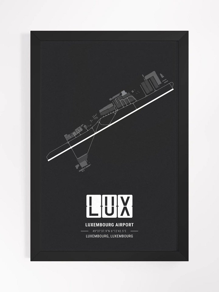 Framed Airport LUX Premium Map On Matt Paper product image (1)