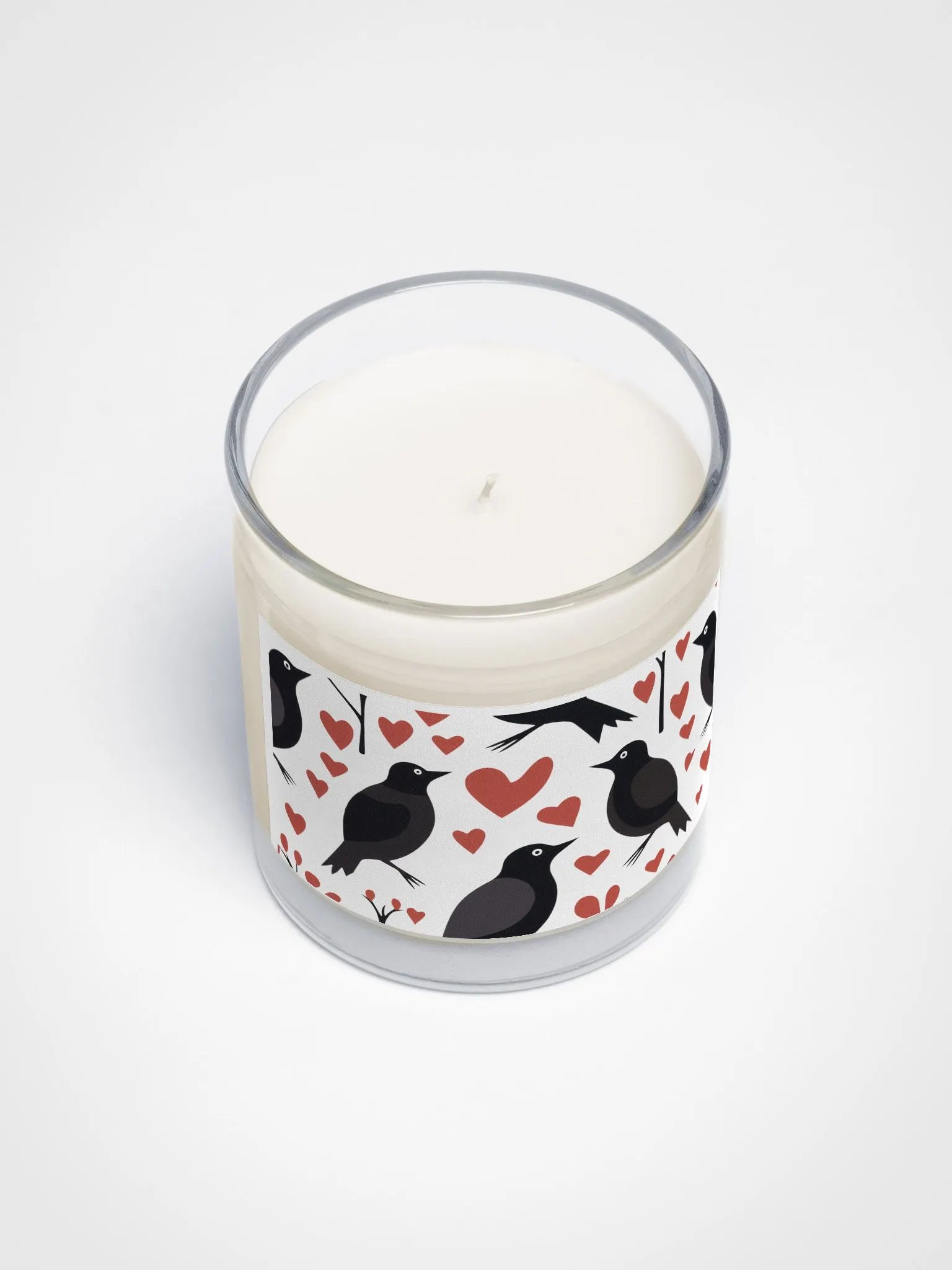 🌙 Enchanting Black Birds & Red Hearts Soy Candle 🕯️ product image (3)