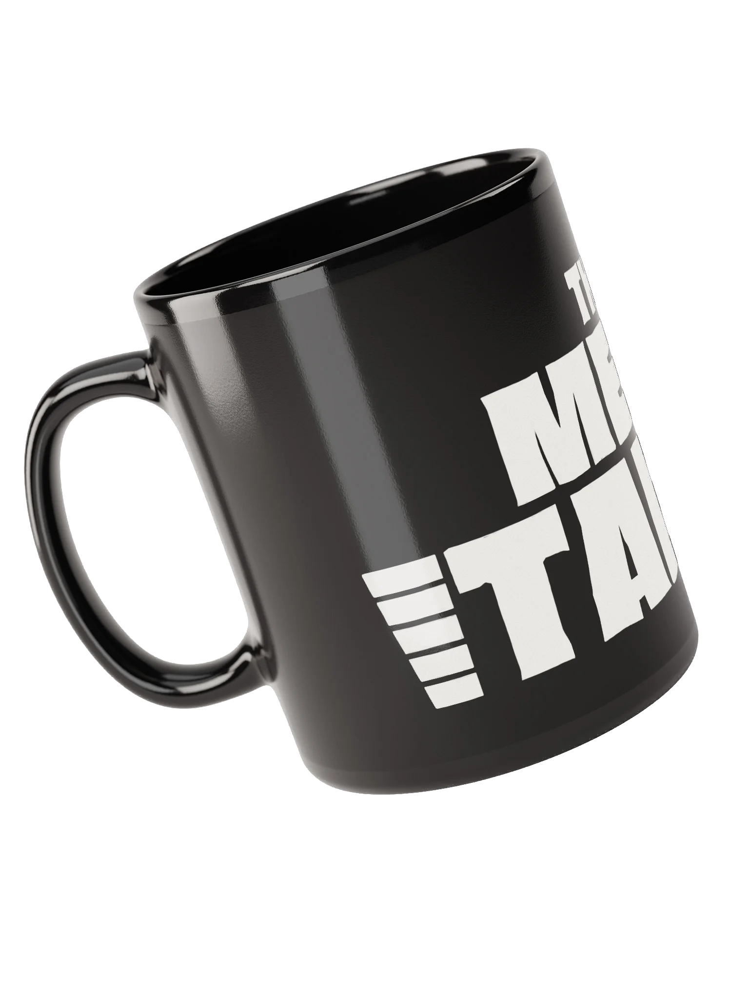 Black Mug with White TMT Banner product image (5)