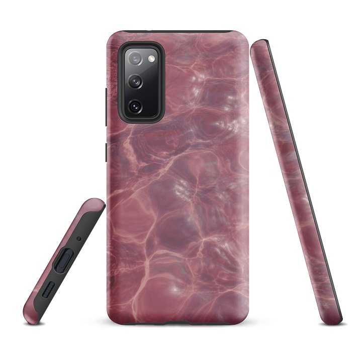 Pink aqua rippled android tough case. product image (1)