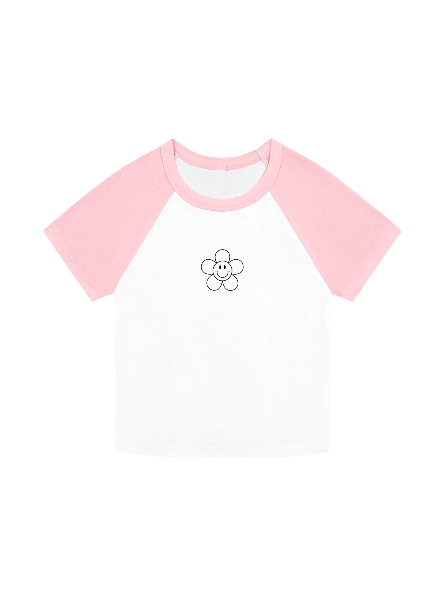 ✿ flower outline baby baseball tee ✿ product image (1)