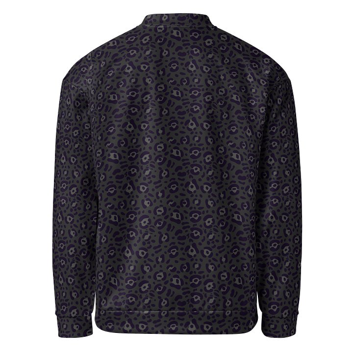 Comfortable Bomber Jacket with Bold Black Leopard Print product image (2)