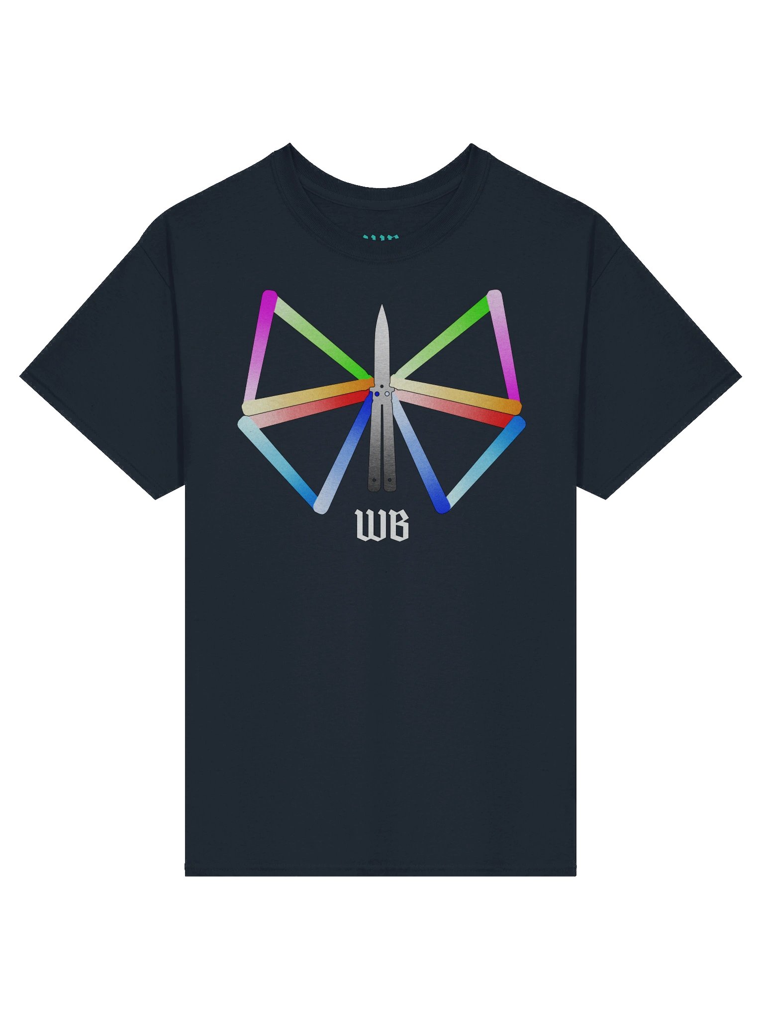 Rainbow Butterfly Knife T-Shirt product image (1)