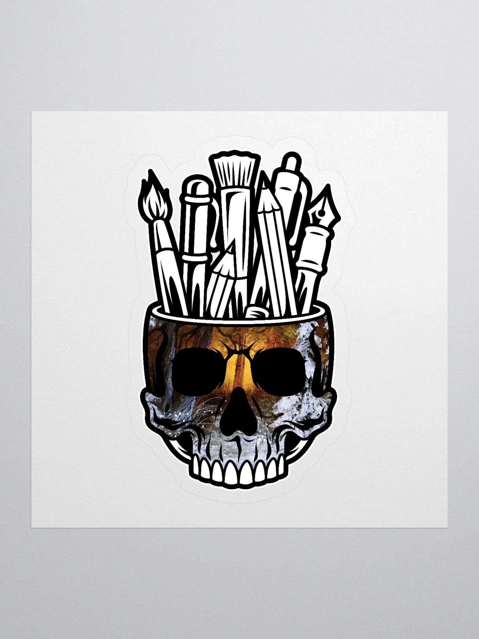 Skull Paintbrush Holder product image (1)
