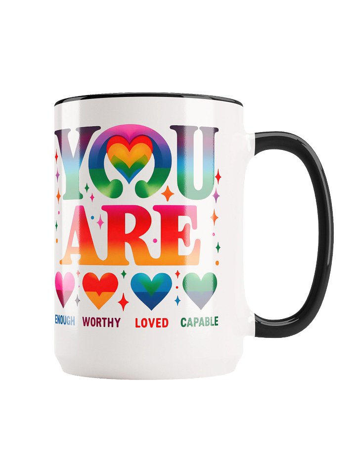 Rainbow Hearts Ceramic Mug product image (1)