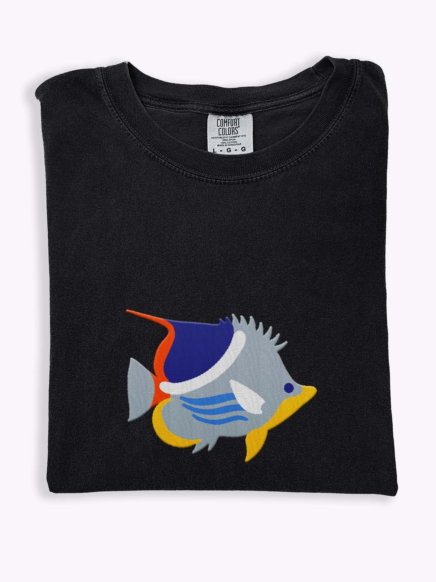 Saddleback Butterflyfish(Version 2) Premium T-Shirt (Embroidered) for Reef and Marine Aquarium Lovers product image (1)