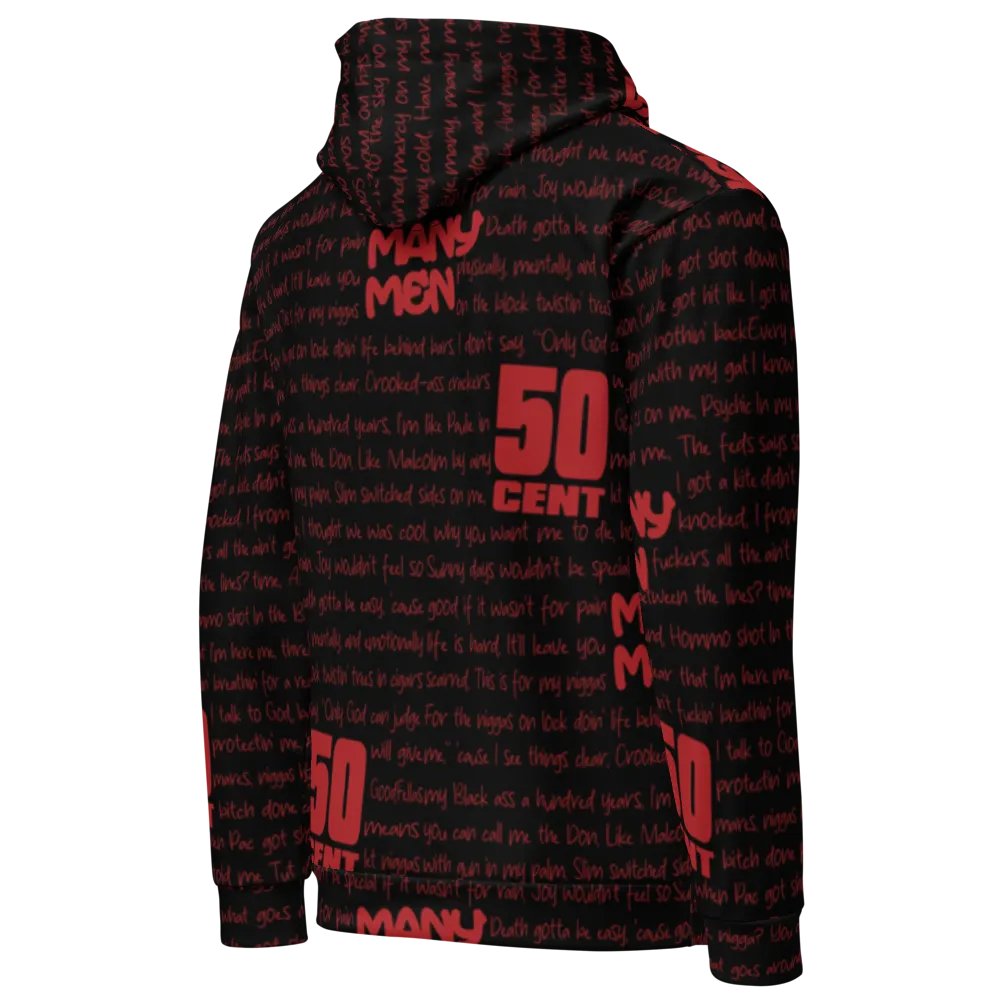 Many Men - 50 Cent - BLACK w/RED - Unisex Hoodie product image (4)