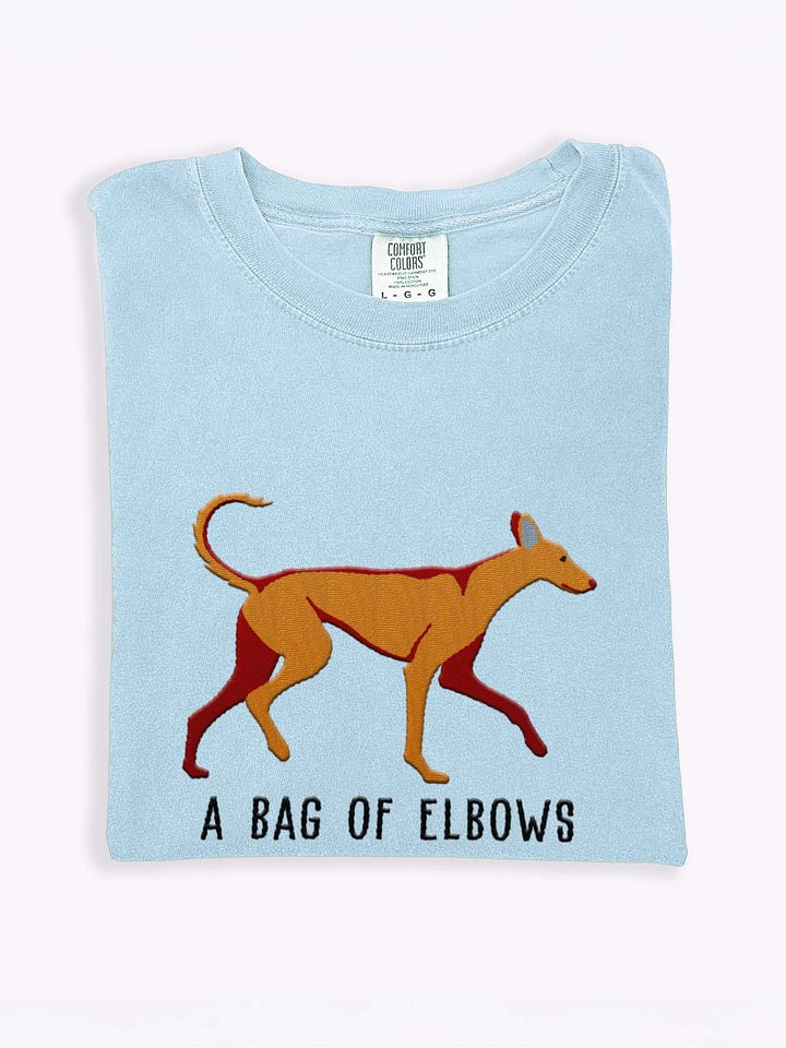 A Bag of Elbows T-Shirt(Embroidered) of an Ibizan Hound(Tan) product image (2)