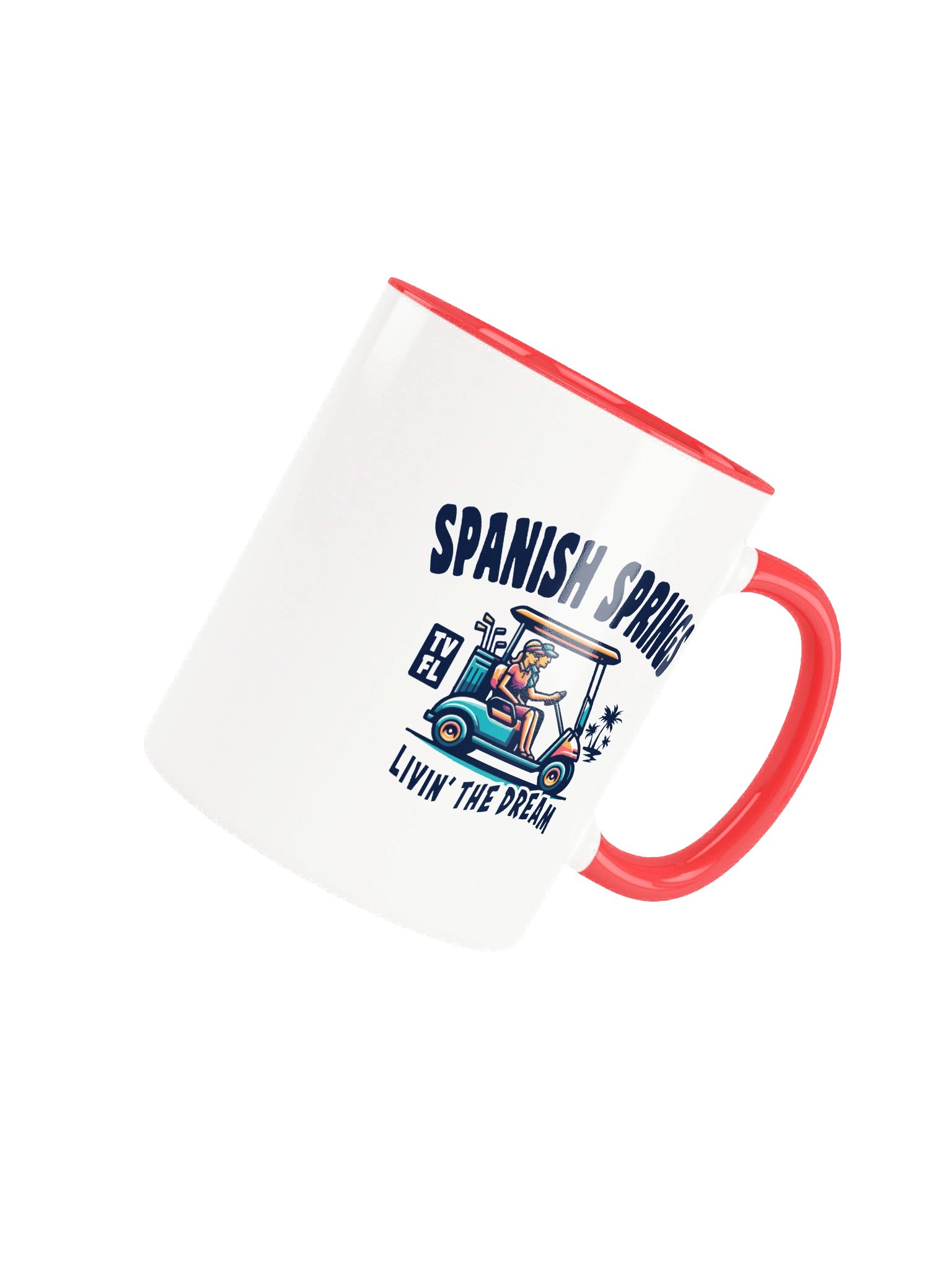 Spanish Springs TV Florida USA Fun Golf Cart Design Coffee Mug product image (4)
