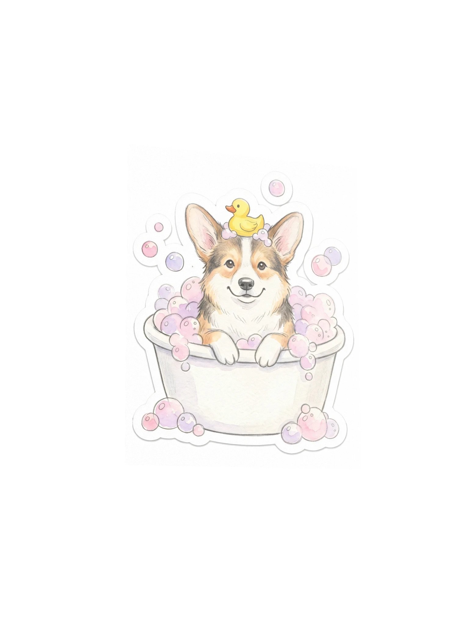 Bubble Bath Corgi Poster product image (7)