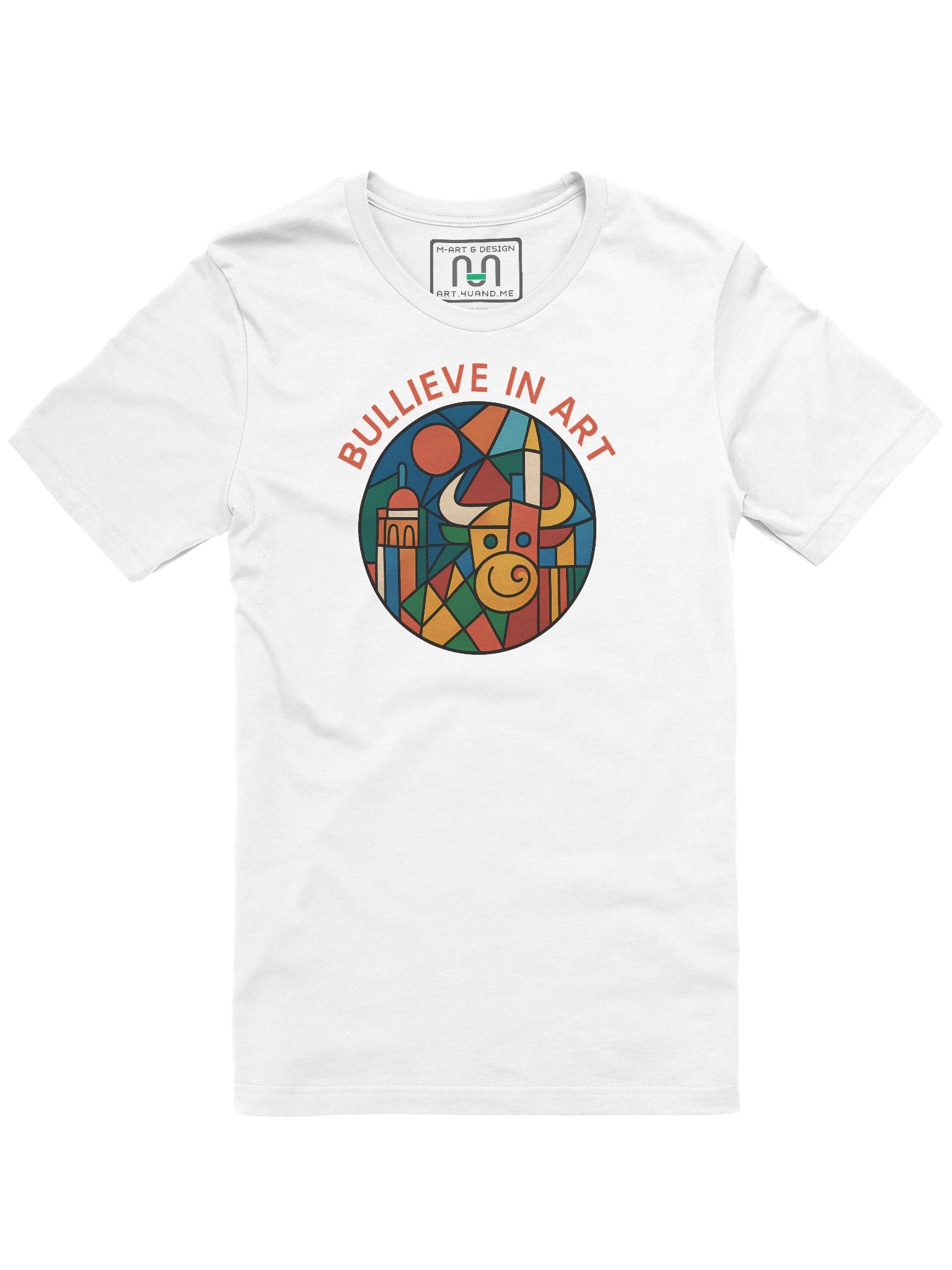 BULLIEVE IN ART – Bold Geometric Bull Tee by M-Art & Design product image (97)