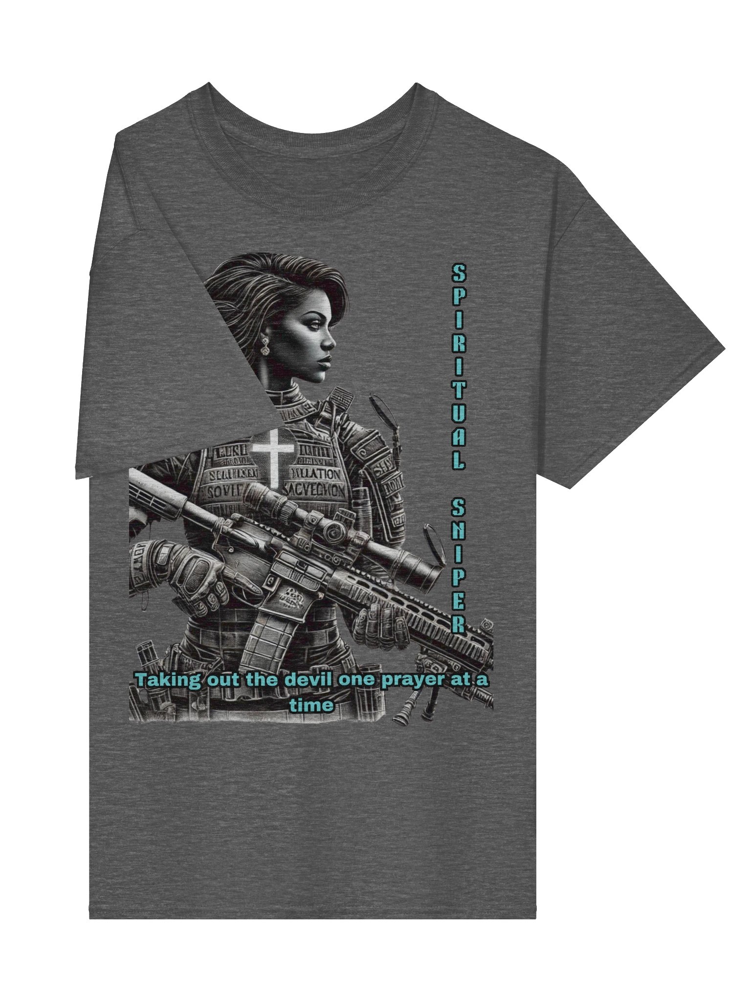 Spiritual Sniper Christian Faith Apparel Taking Out the Devil One Prayer at a Time Kingdom Warrior Design product image (19)