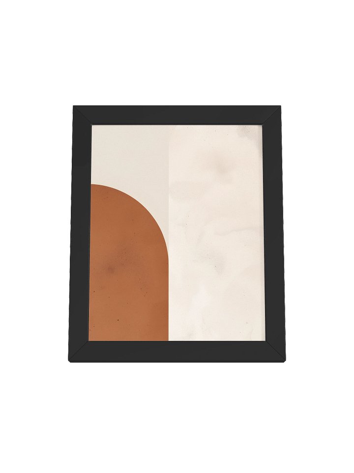 Modern abstract wall art Japandi style, warm beige and cream palette, minimalist geometric composition, sophisticated aesthetic, calming luxury design #3 product image (1)