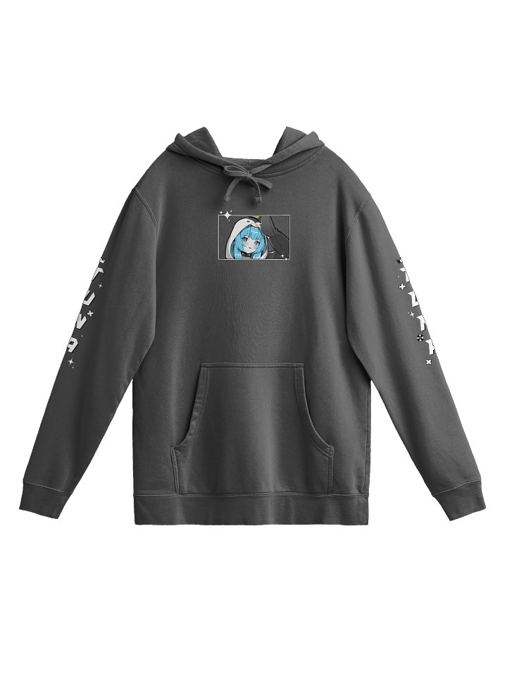 Black & Blue Hoodie Pigment Dyed Unisex Oversized product image (1)