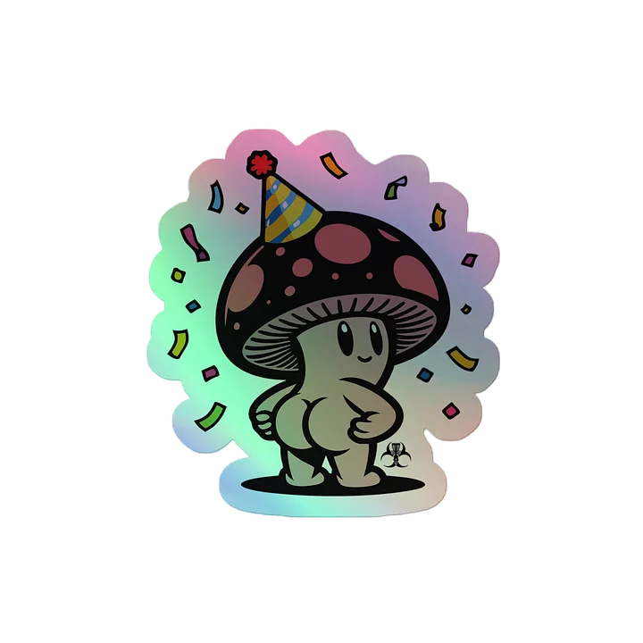 Birthday Mushbutt Kiss-Cut Holographic Stickers product image (2)