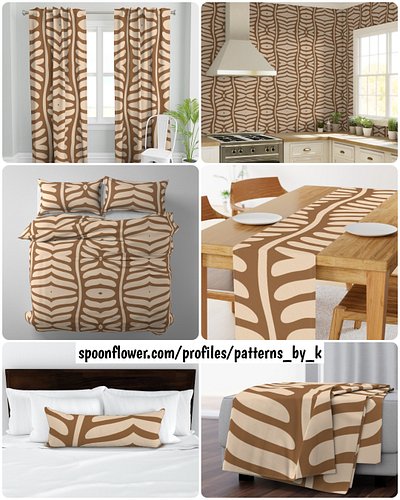 Jungle Botanical Abstract In Sepia Collection
Pattern available as fabric, premium wallpaper and home decor!
Link below & in ...