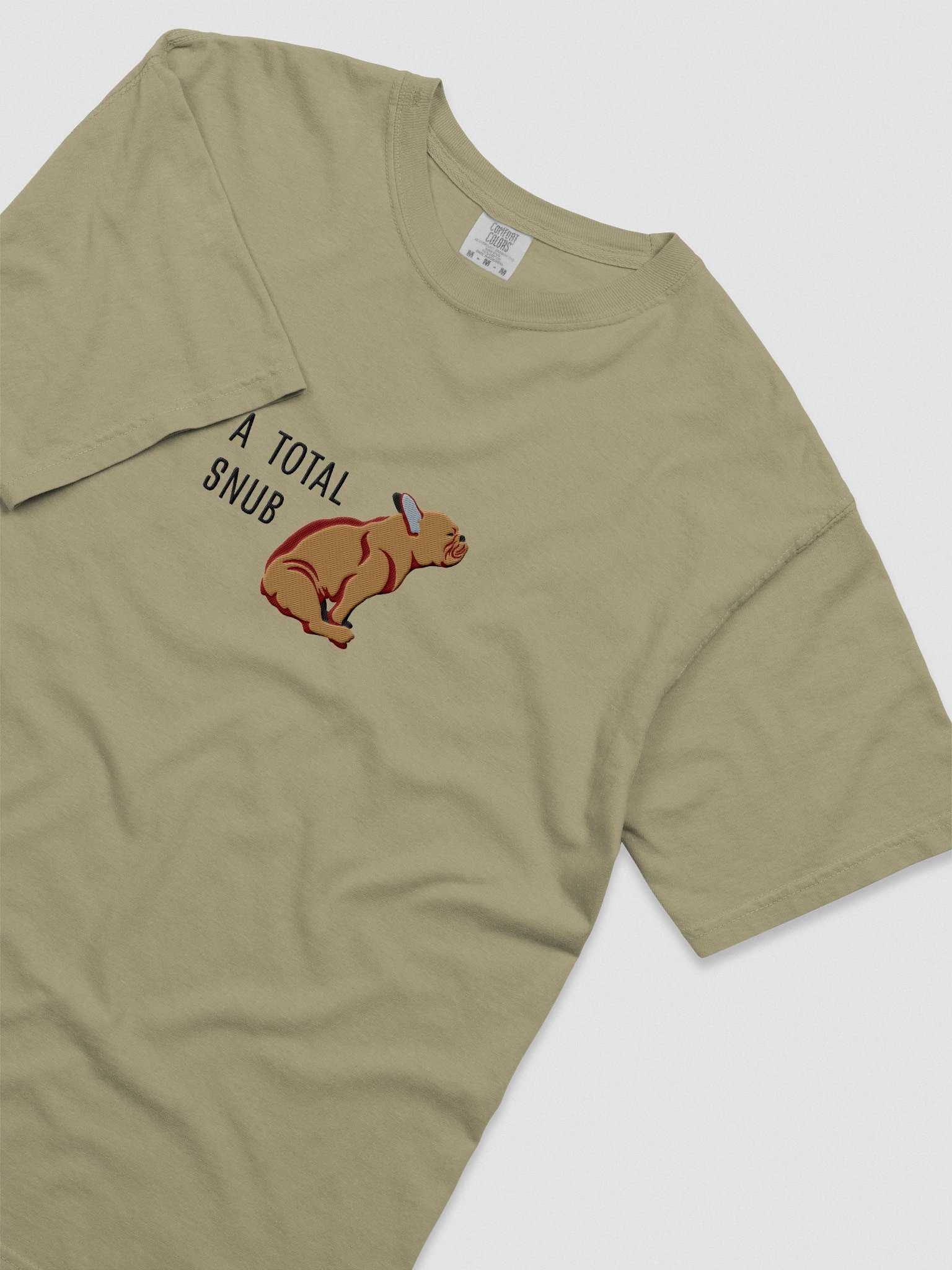 A Total Snub T-Shirt(Embroidered) of a French Bulldog(Tan) product image (8)