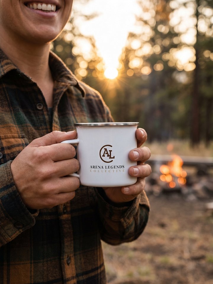 Arena Legends Collective Enamel Camping Mug – Rustic Outdoor Coffee Cup product image (1)