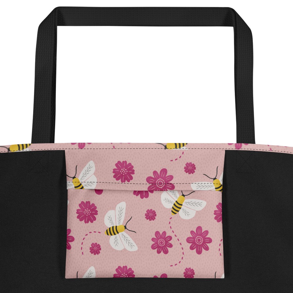 Little Pink Bees Large Tote Bag product image (2)