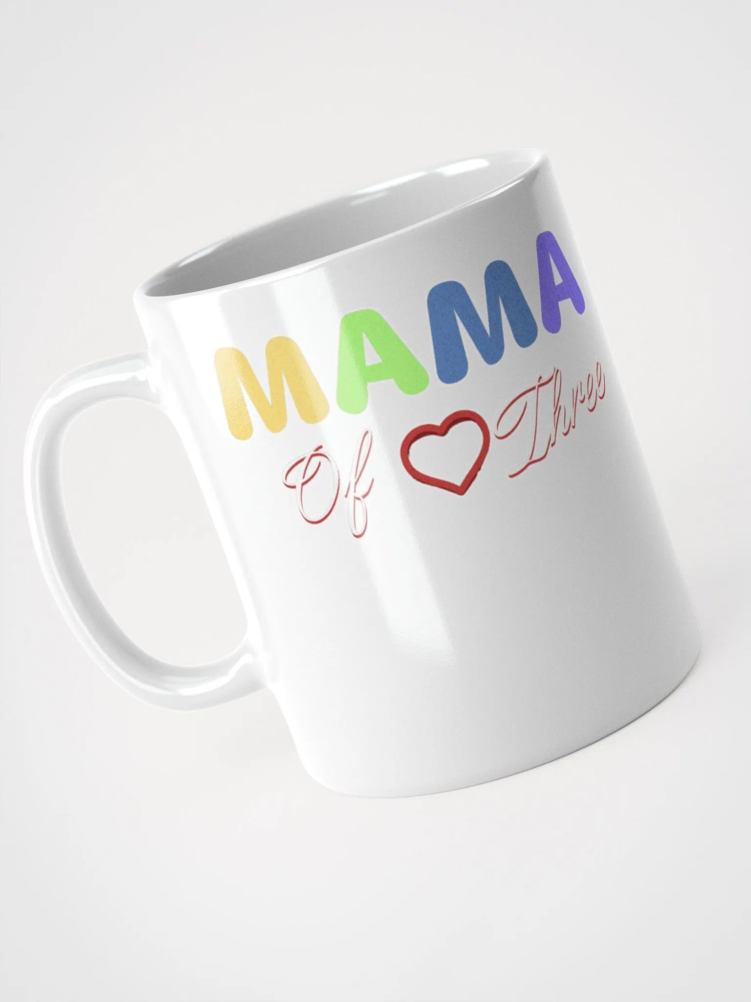 Mama of Three - Loving Family Design White Mug product image (3)