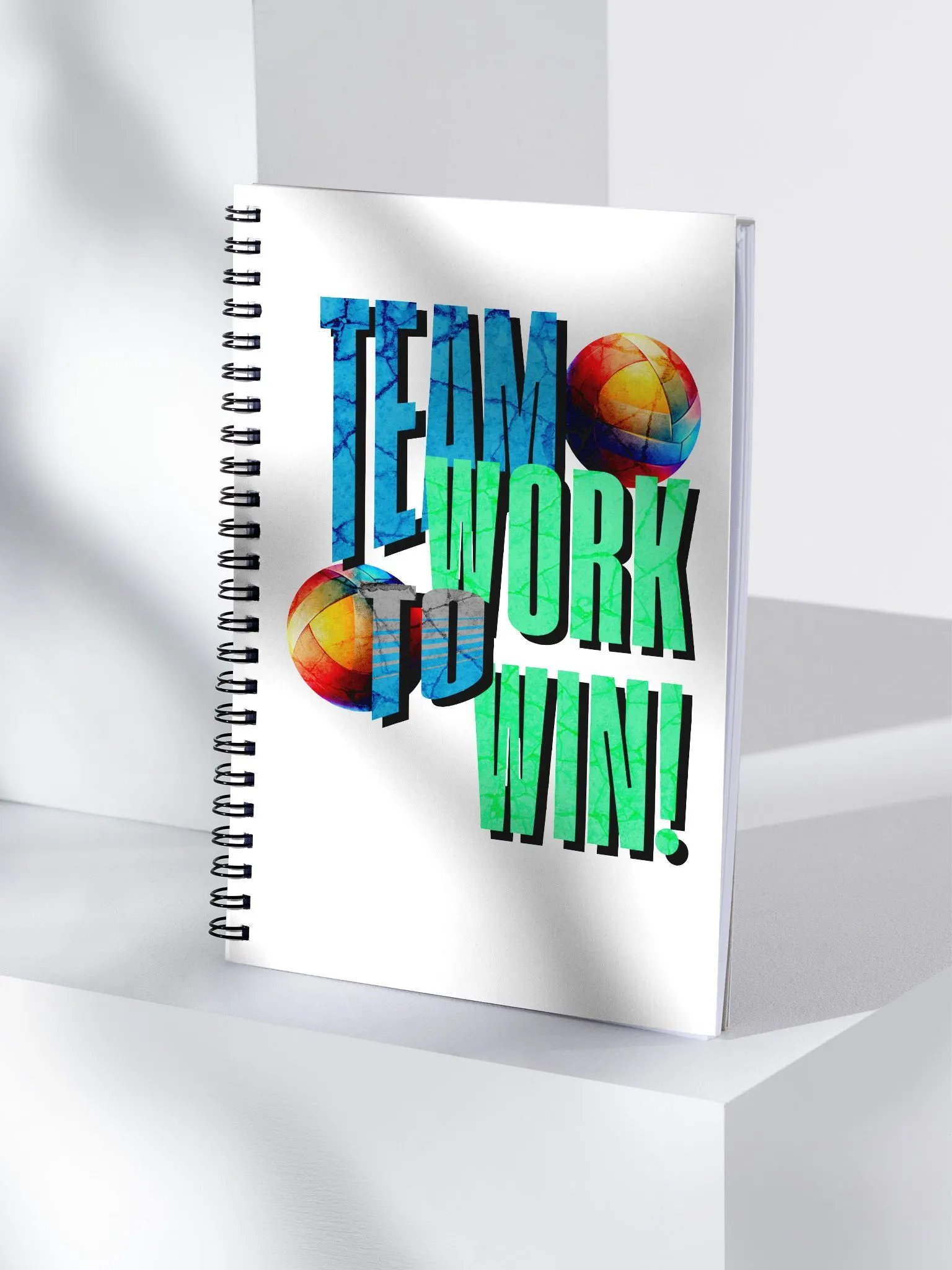 Team Work To Win Volleyball Notebook product image (3)