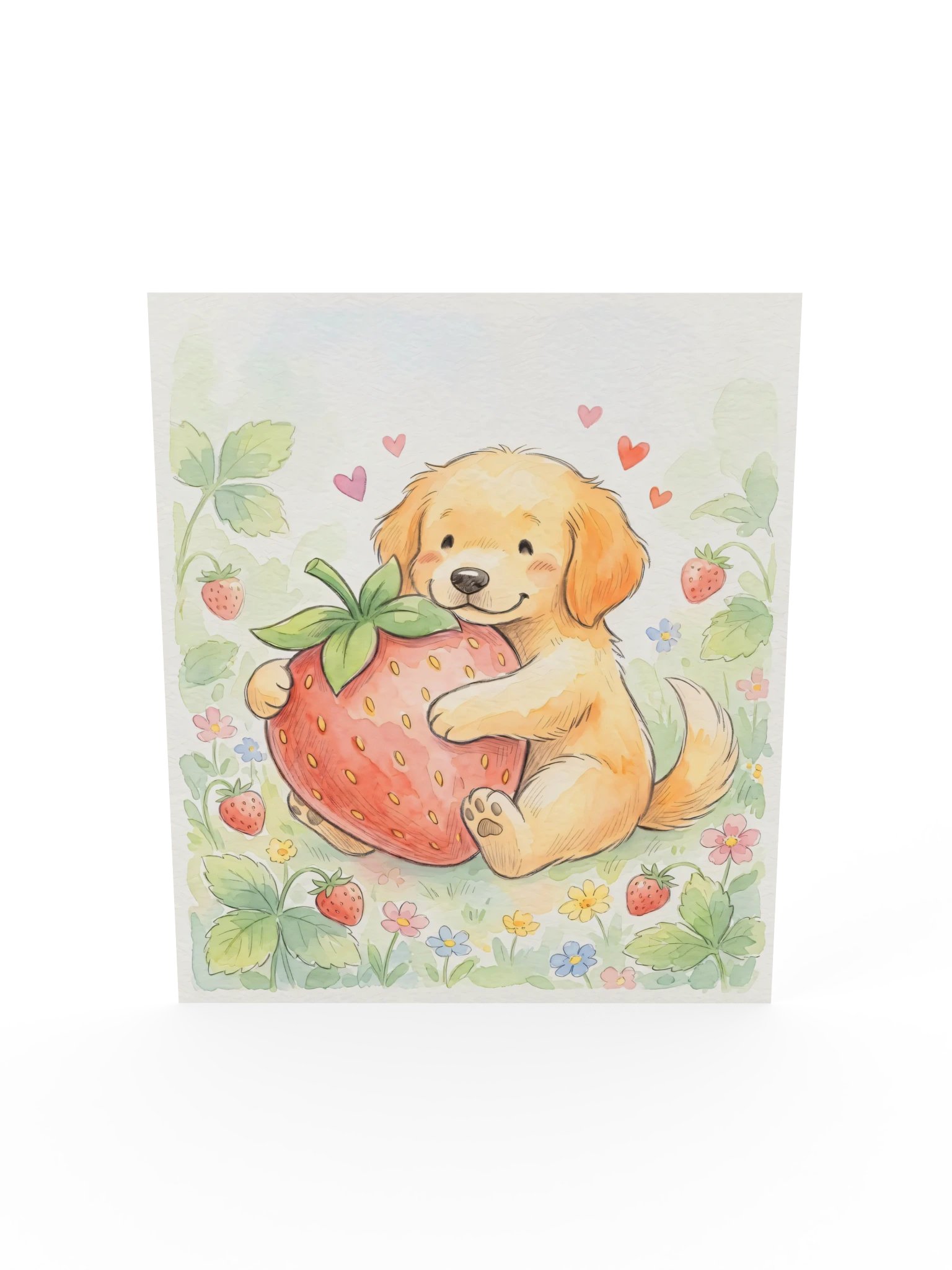 Strawberry Hug Golden Poster product image (19)