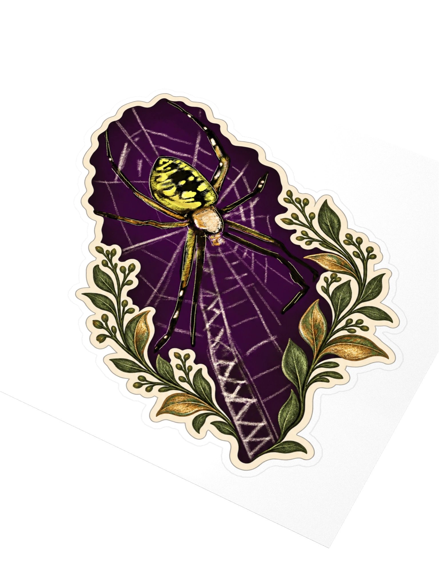 Spider Web Vine Kiss Cut Sticker product image (3)