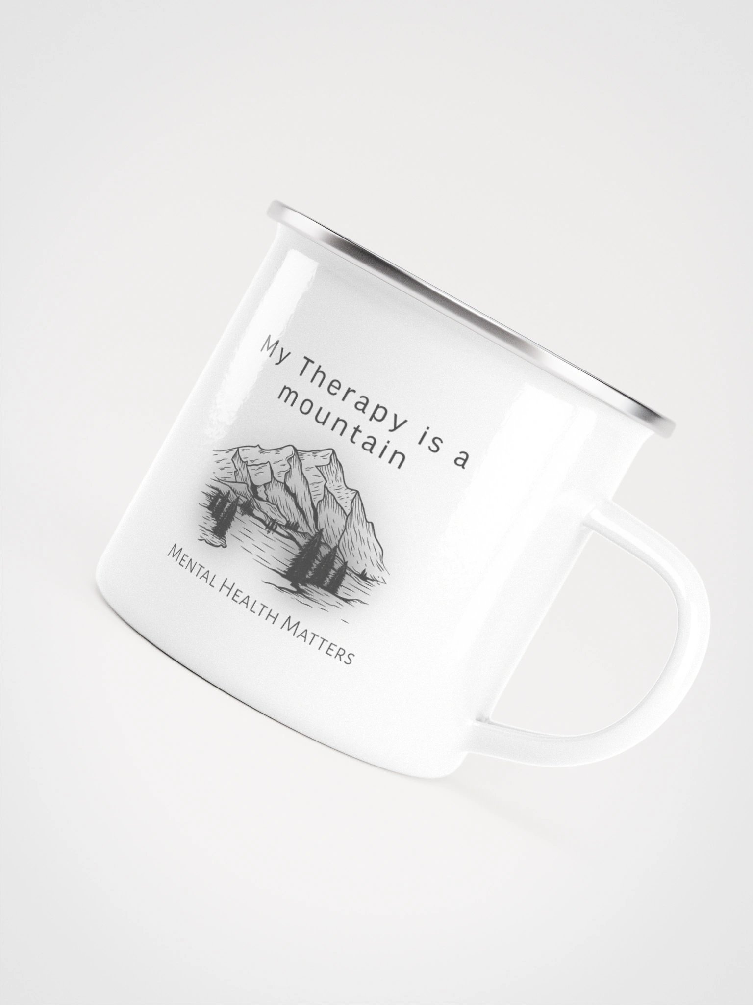 My Therapy is a mountain - Enamel mug product image (5)