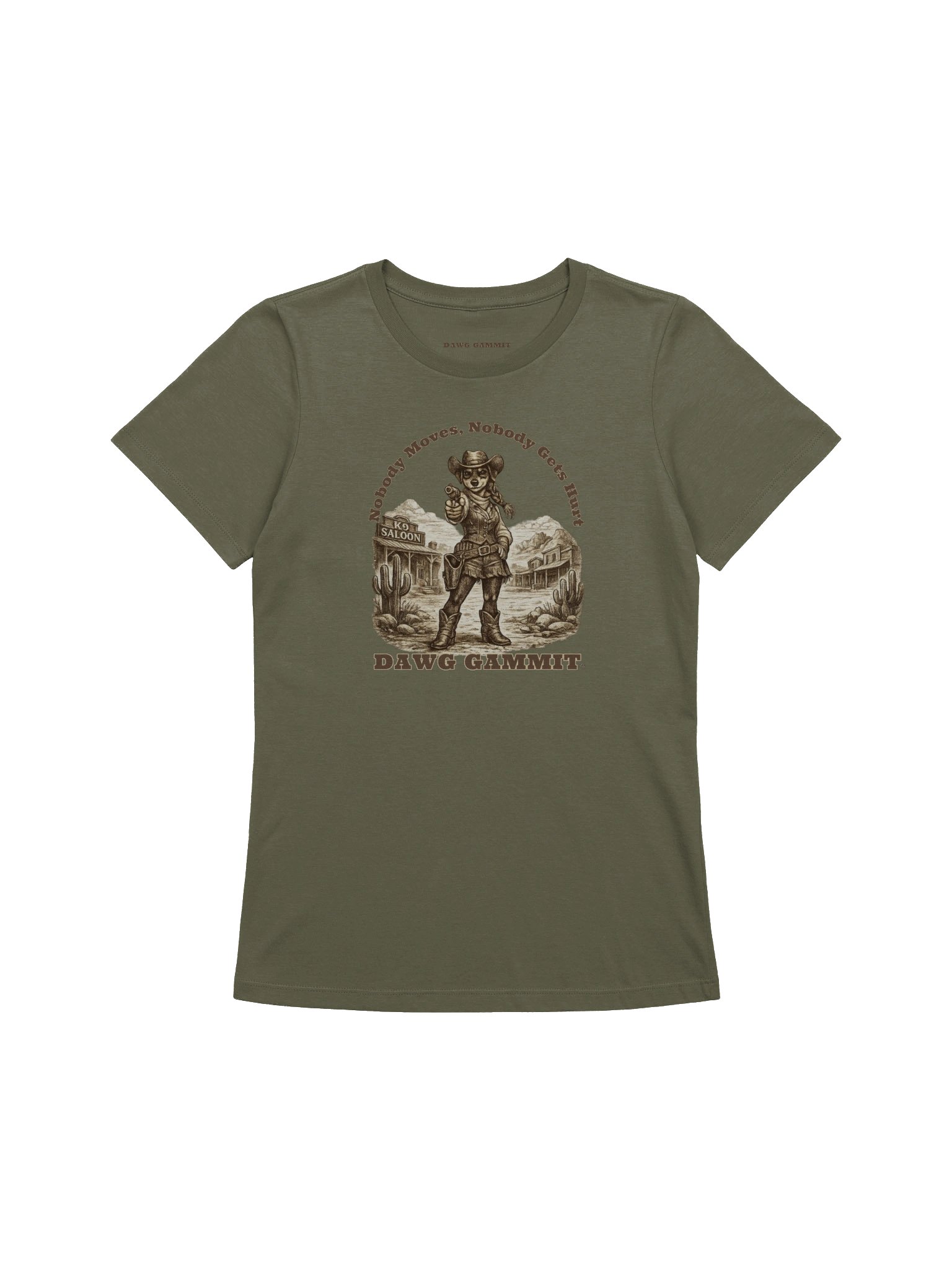 DAWG GAMMIT™ Nobody Move Doberman Women's Relaxed T-Shirt product image (1)
