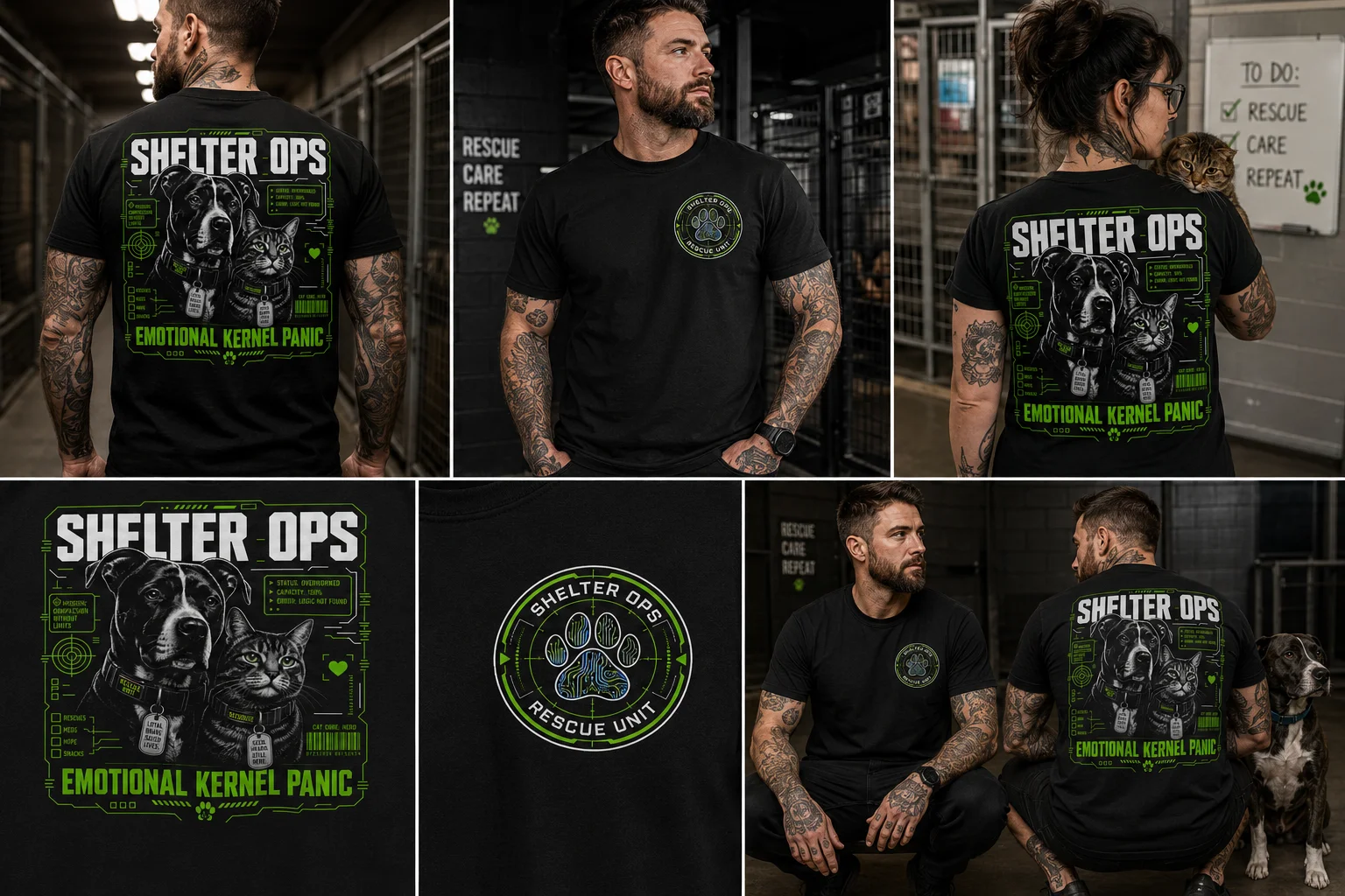 Shelter Ops: Emotional Kernel Panic | Rescue Unit Heavyweight Tee product image (3)