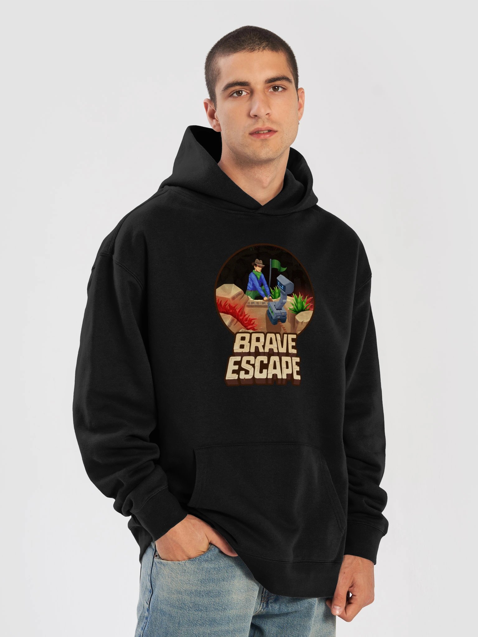 Brave Escape Oversized Hoodie Graphic product image (7)