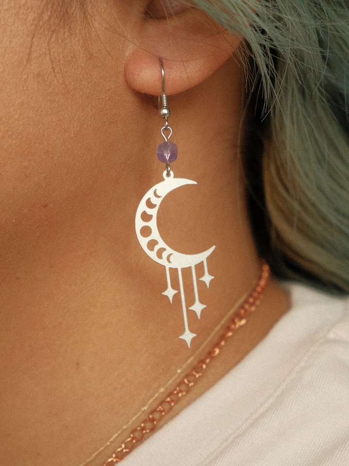 Amethyst Lunar Drip Earrings product image (1)