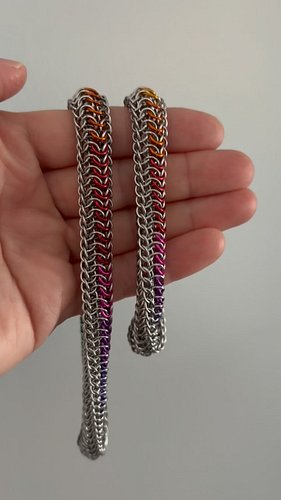 the basic overview for making the rainbow chrome möbius fidgets in both lengths.

make the stainless steel portion, tumble, t...