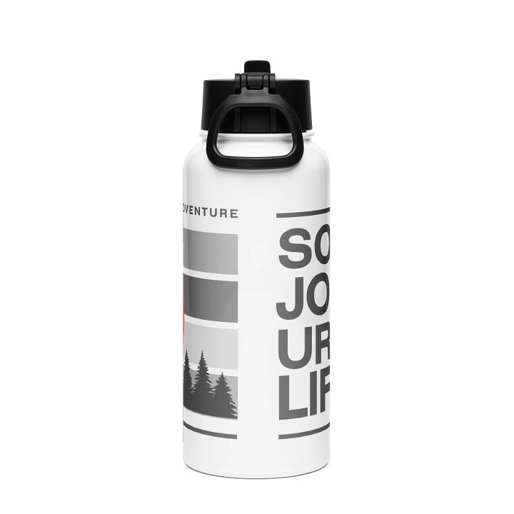 The Journey Is The Adventure - Stainless Steel Water Bottle w/ Straw Lid product image (2)