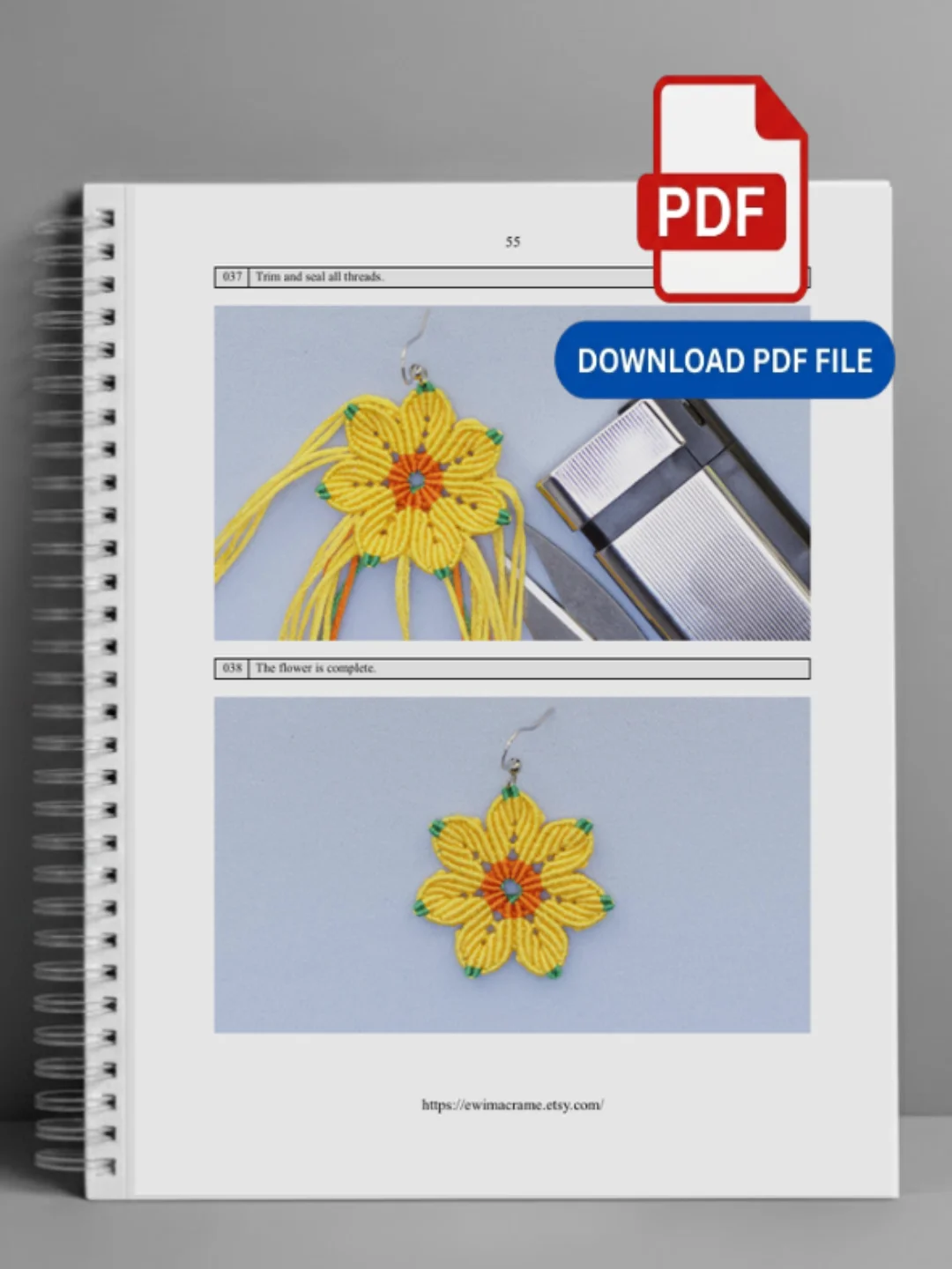 Micro Macrame Flower Power – Photo Tutorial product image (6)