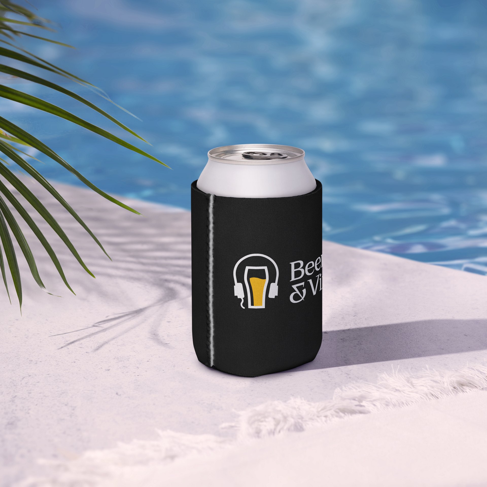 Beer & Vinyl Coozie Black product image (6)