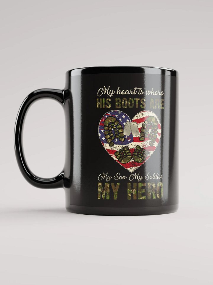 My Heart is Where His Boots Are - Black Mug product image (2)
