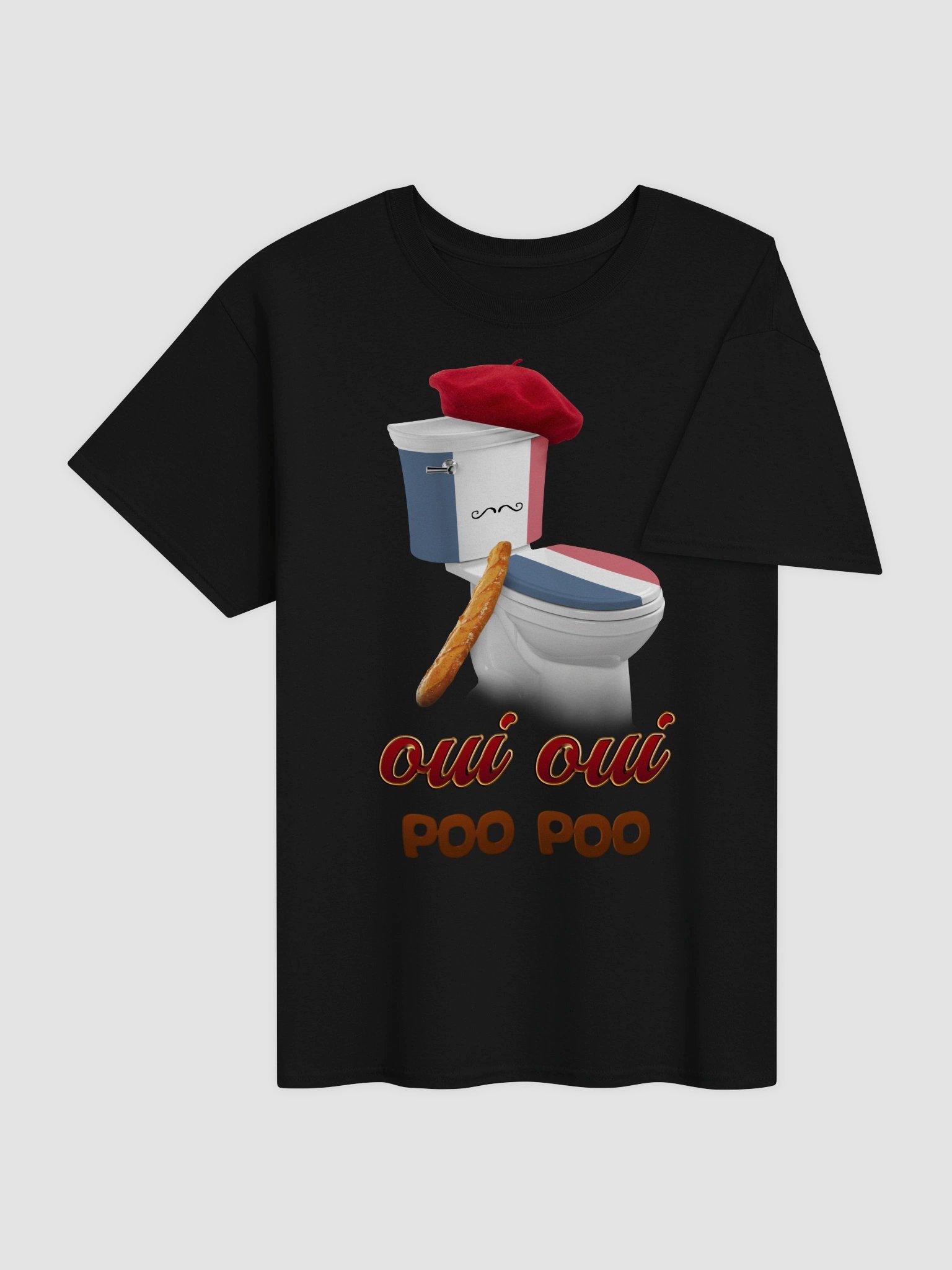 Oui Oui Poo Poo French toilet T-shirt product image (4)