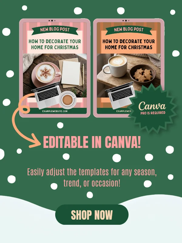 Coquette Pinterest Christmas Templates (Canva) product image (8)