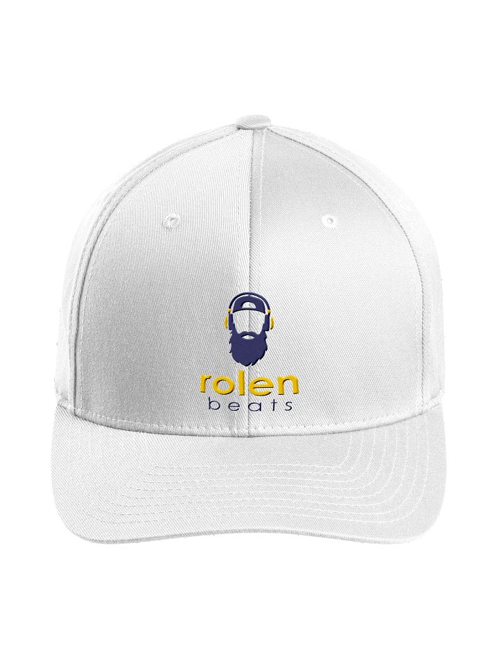 Flex Fit Structured Rolen Beats Icon Script Hat - Navy/Yellow Logo product image (1)