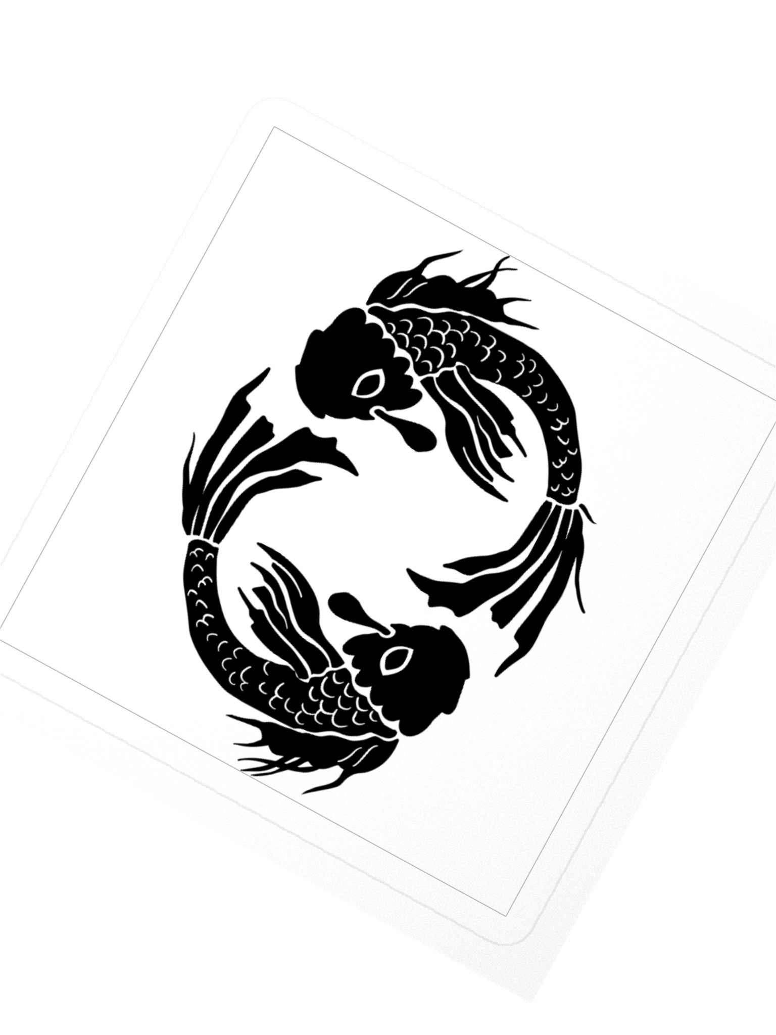 Pisces Zodiac Sticker — Flowing Twin Fish Design product image (2)