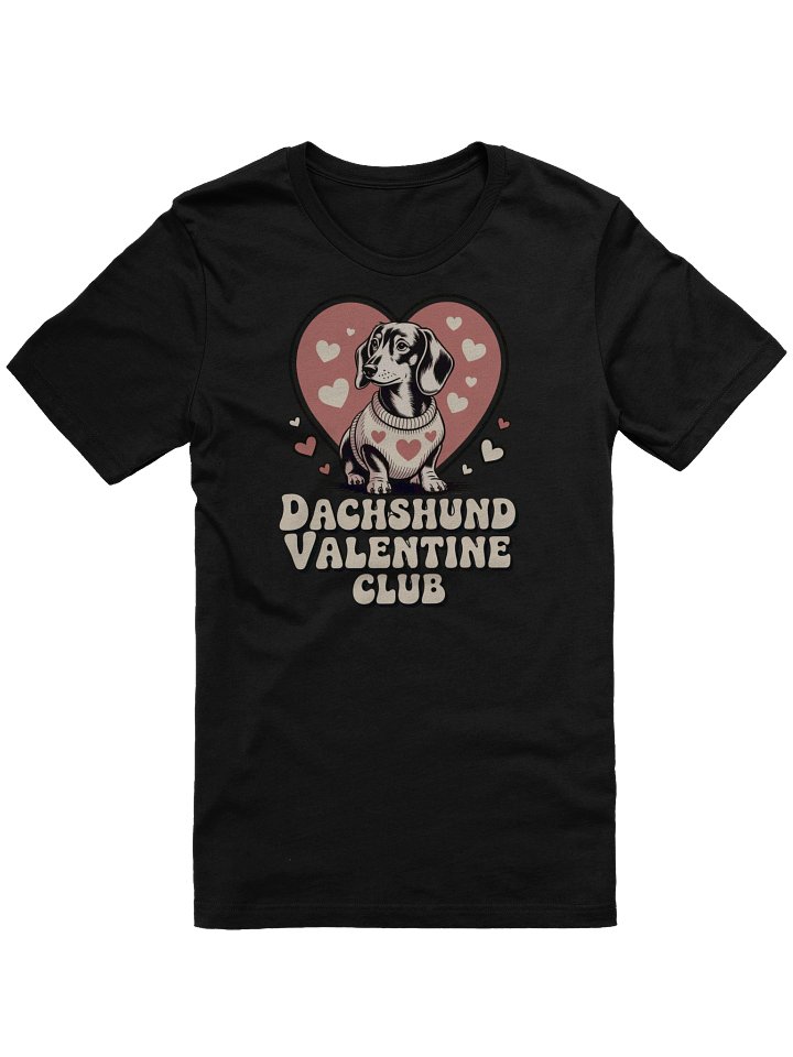 Dachshund Valentine Club Shirt – Retro Valentine Dachshund Dog Lover Tee product image (1)