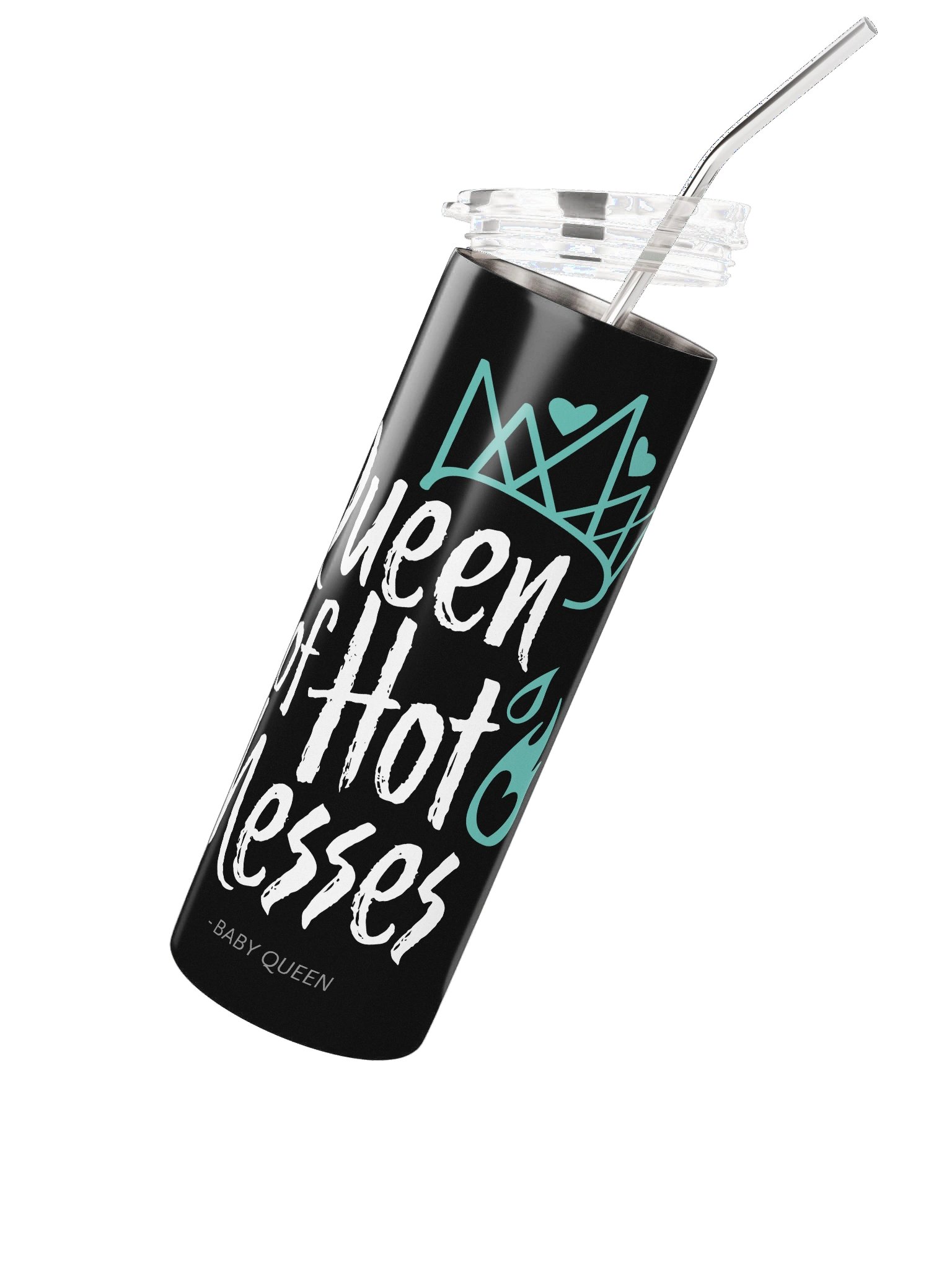 Queen Of Hot Messes Stainless Steel Tumbler (Black) product image (2)
