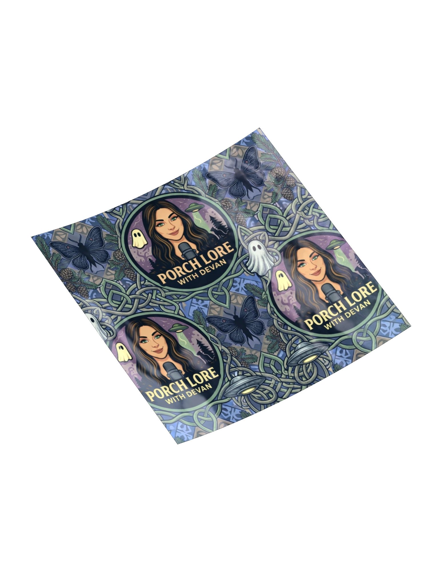 PORCH LORE DEVAN PERIWINKLE MOTH HOLOGRAPHIC STICKER product image (11)