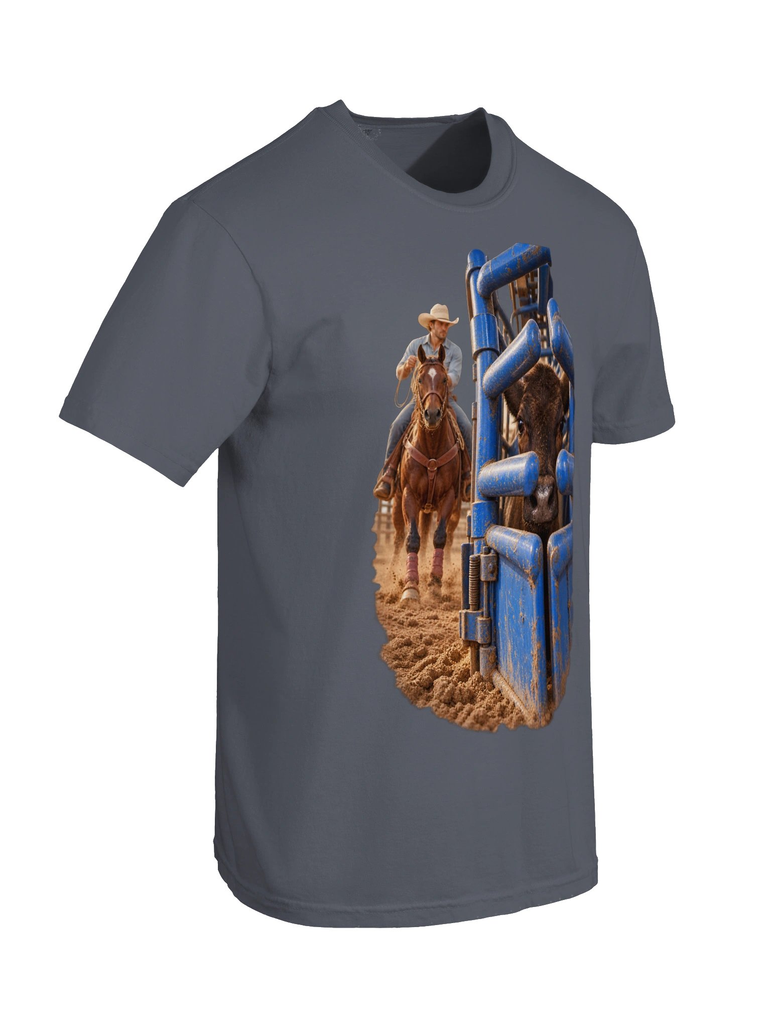 Calf Roping From Chute to Tie T-Shirt | BROKEN RODEO™ product image (102)