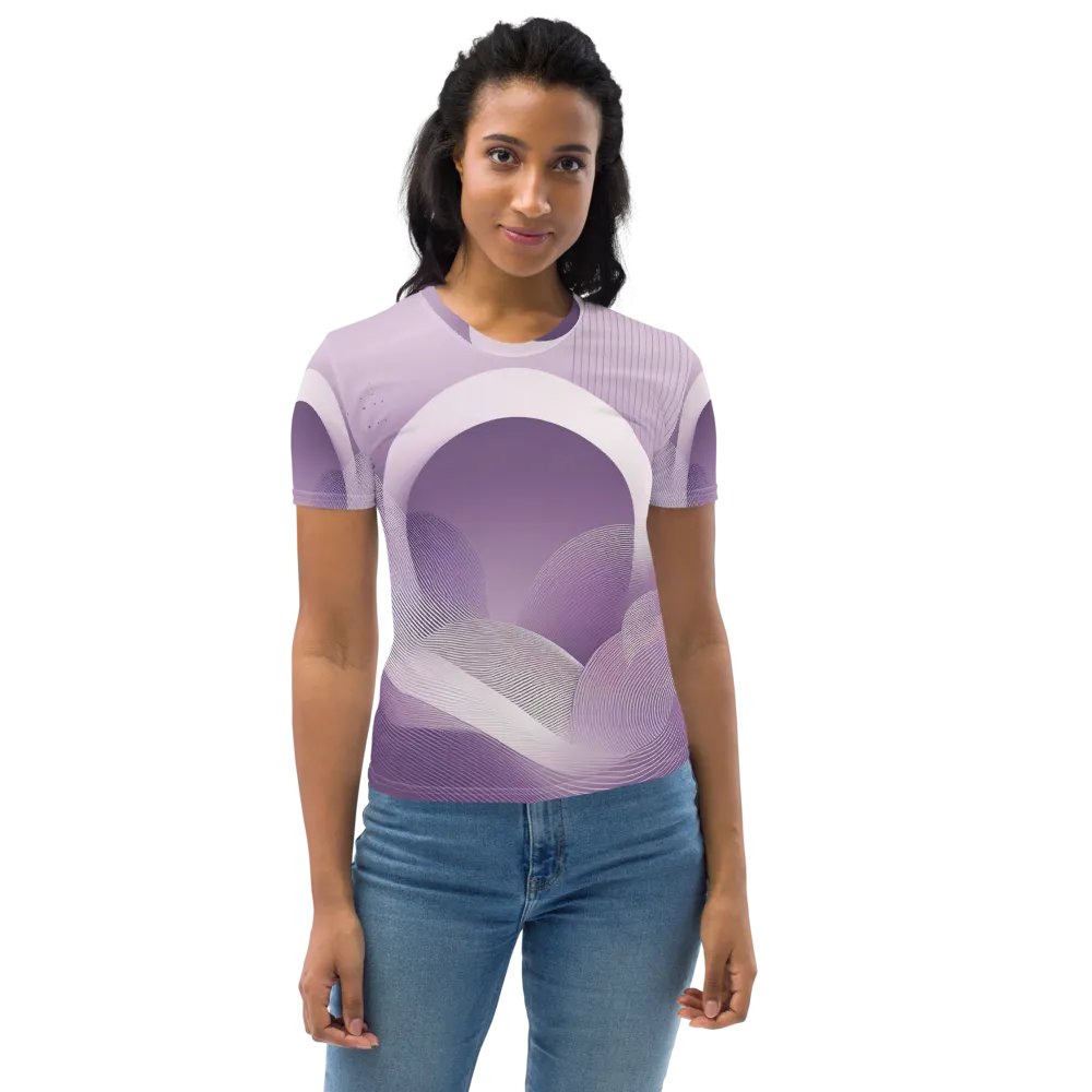 Women's Full-Print-10 Violet Glitch Tee product image (3)